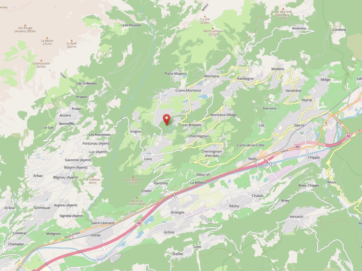 Screenshot Crans-Montana - carte